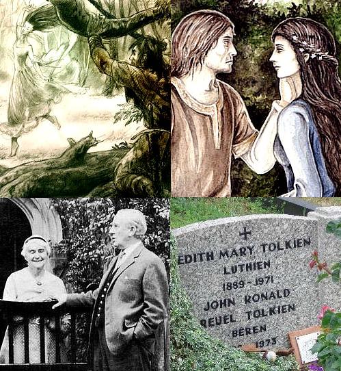 Como la hermosa historia de Beren y Lúthien, John Ronald Reuel Tolkien y Edith estuvieron juntos hasta el final - Lápida de Tolkien y su esposa -